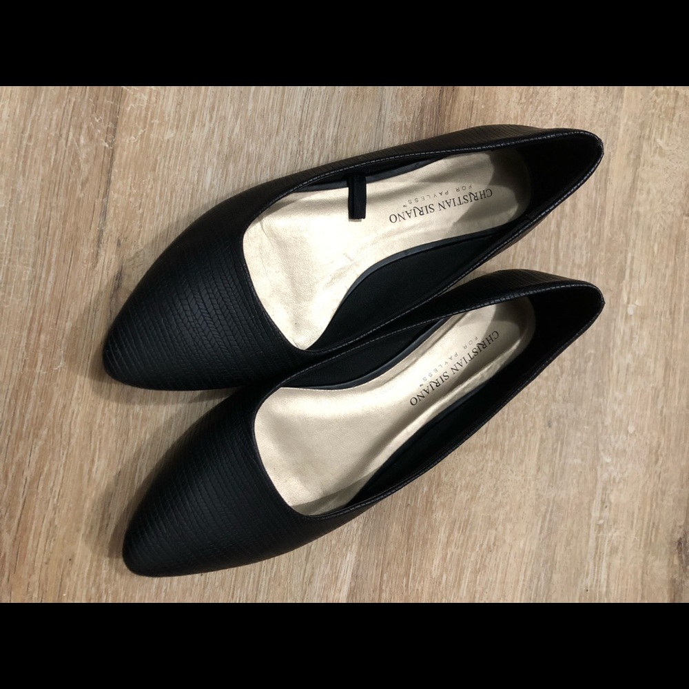 Christian Siriano black flats